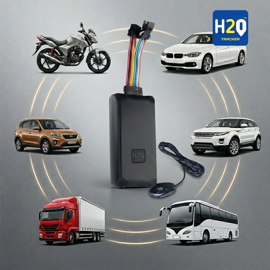 H2O Vehicle Tracker GPS | GPS Tracker + Audio Monitor | Multiple Report | Over Speed Alert | Theft Alert | Live Audio Monitoring |Include Sim Card