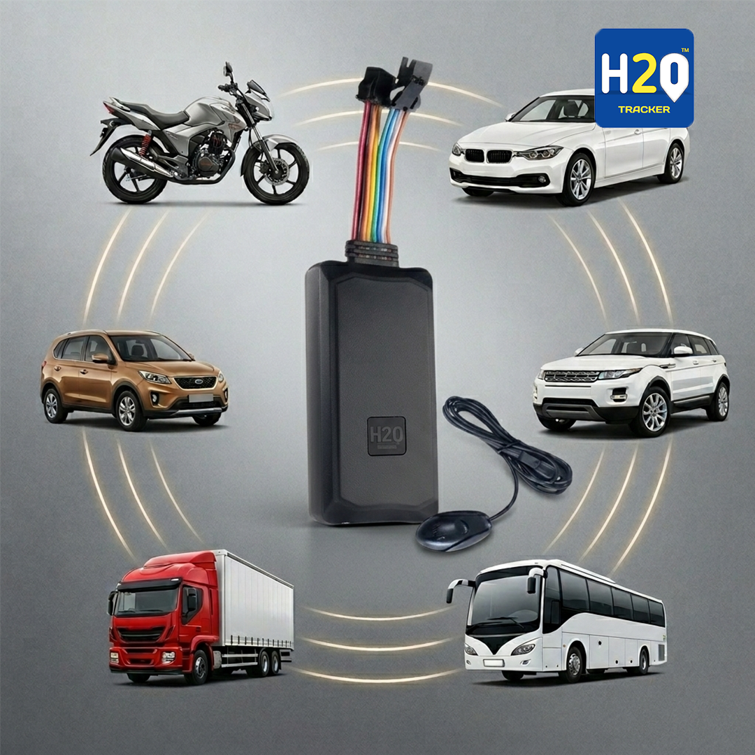 H2O Vehicle Tracker GPS | GPS Tracker + Audio Monitor | Multiple Report | Over Speed Alert | Theft Alert | Live Audio Monitoring |Include Sim Card