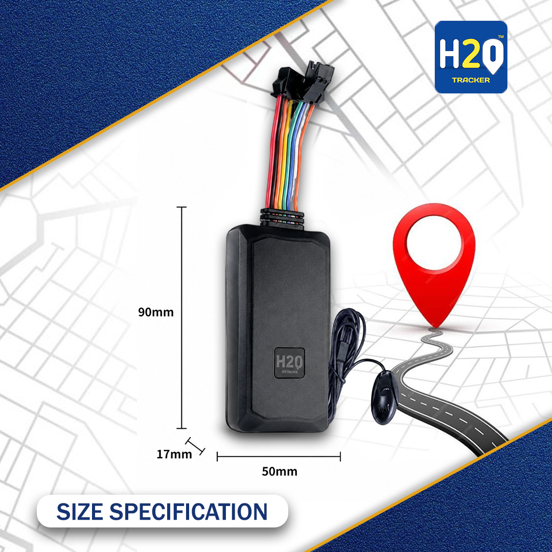 H2O Vehicle Tracker GPS | GPS Tracker + Audio Monitor | Multiple Report | Over Speed Alert | Theft Alert | Live Audio Monitoring |Include Sim Card