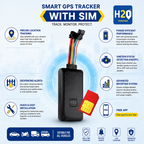 H2O GPS Tracker | Multiple Report| Over Speed Alert |Real-Time Location Tracking| Low Power Consumption | Include Sim Card