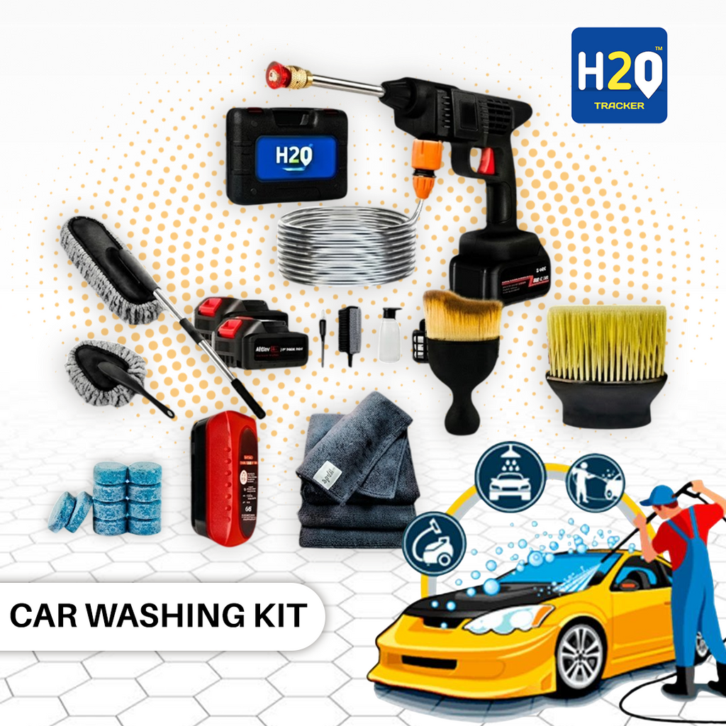 H2O Easy Wireless Vehicle Cleaning Kit | Portable Battery Car Washer with Full Cleaning Accessories