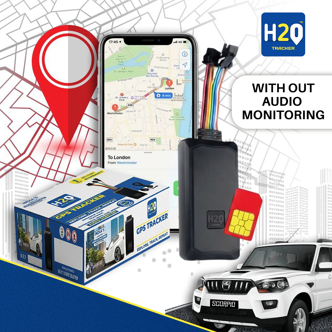 H2O GPS Tracker | Multiple Report| Over Speed Alert |Real-Time Location Tracking| Low Power Consumption | Include Sim Card